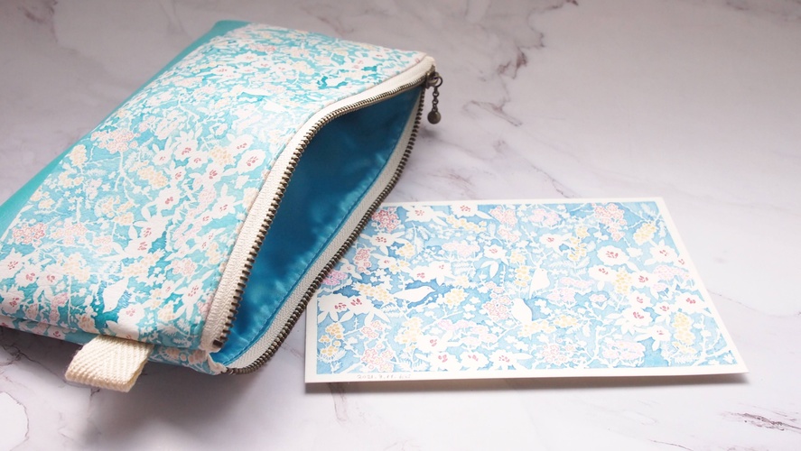 2021 SS/万年筆イラスト図案 フラットポーチ