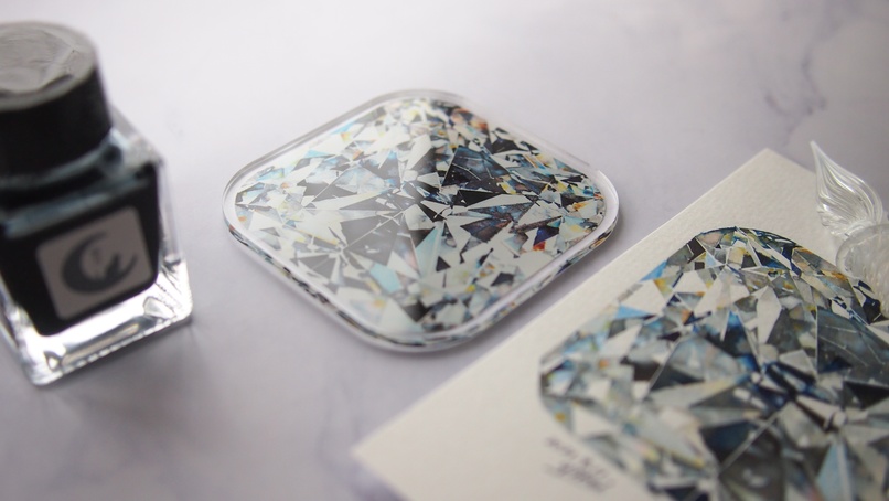 Cushion cut DIAMOND 複製原画アクリルコースター💎