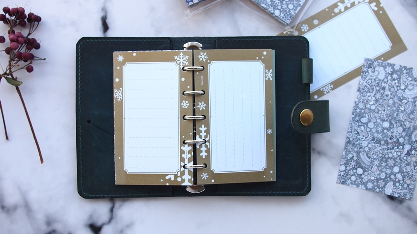 47keiMARK// マイクロ5手帳用 リフィル・スノータイムリフィルセット