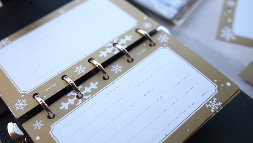 47keiMARK// マイクロ5手帳用 リフィル・スノータイムリフィルセット