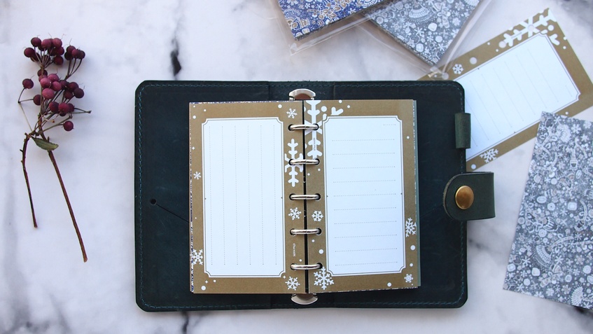 47keiMARK// マイクロ5手帳用 リフィル・スノータイムリフィルセット