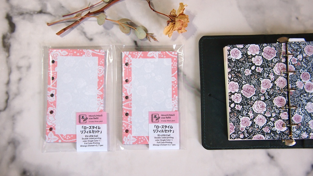 47keiMARK// マイクロ5手帳用 リフィル・ローズタイムリフィルセット