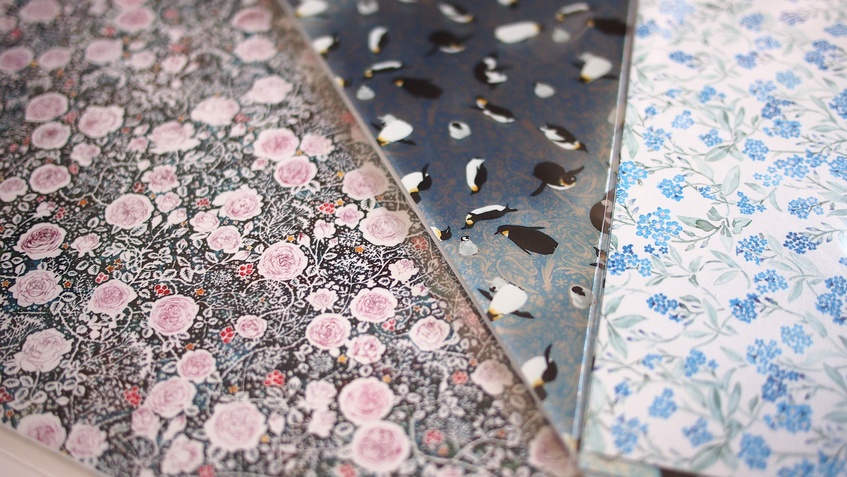 万年筆イラスト図案 A4 厚紙デザインペーパーセット