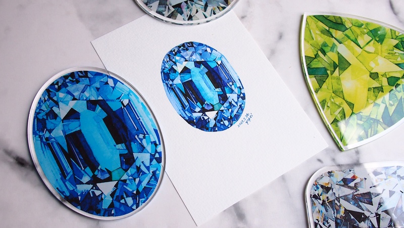 一粒宝石アクリルコースター