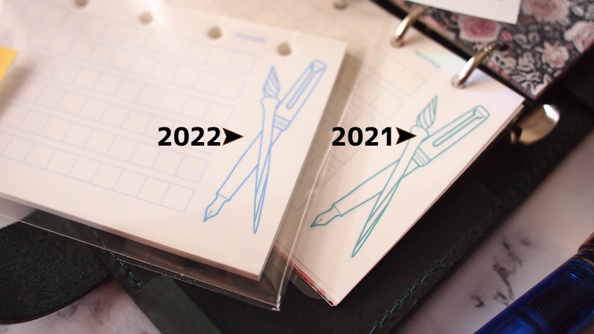 47keiMARK// マイクロ5手帳用 リフィル・文具柄/万年筆柄