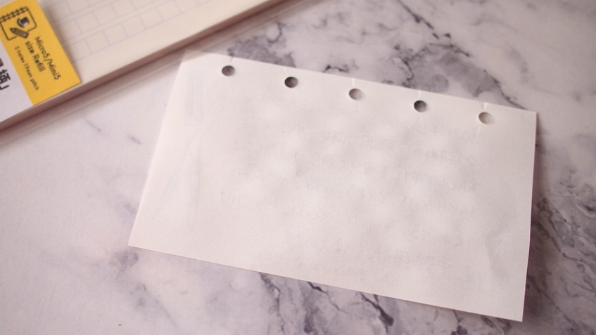 47keiMARK// マイクロ5手帳用 リフィル・文具柄/万年筆柄