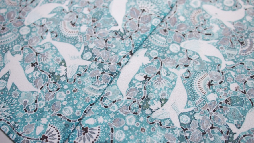 【KUJIRANO FANTASIA 】図案ミニハンカチ