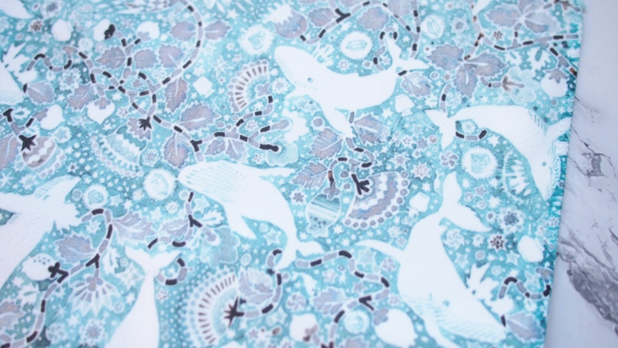 【KUJIRANO FANTASIA 】図案ミニハンカチ