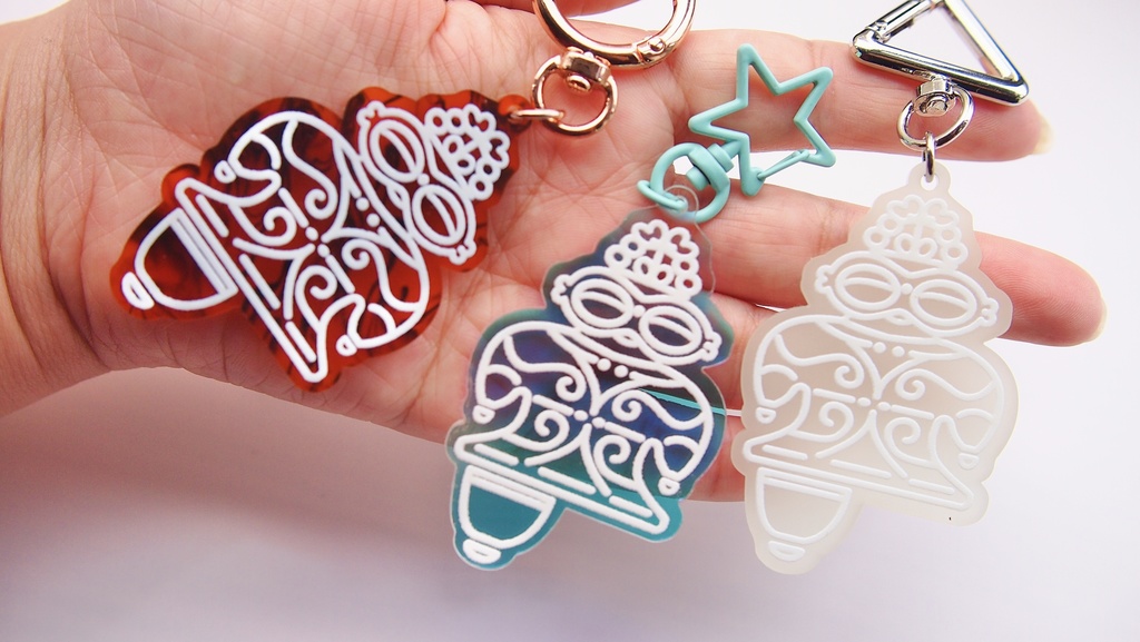 遮光器土偶アクリルキーホルダー