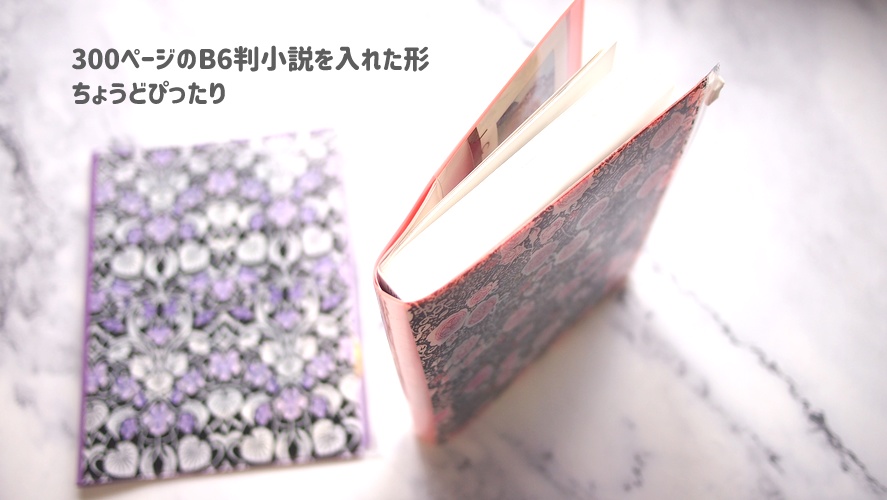 B6サイズ PVC製 Wポケット付き図案ブックカバー