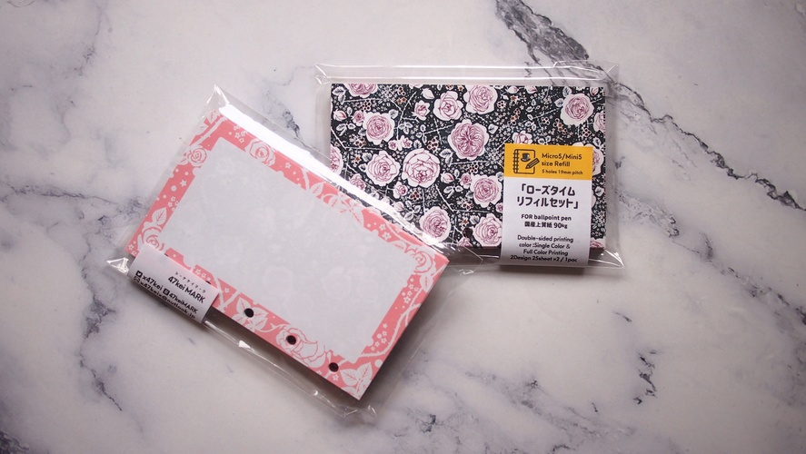 47keiMARK// マイクロ5手帳用 リフィル・ローズタイムリフィルセット2023