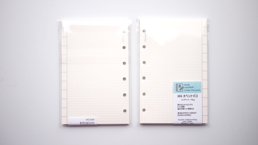 47keiMARK// ミニ6手帳用 リフィル M6 オベントバコ