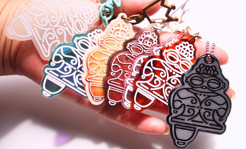 遮光器土偶リフレクターキーホルダー