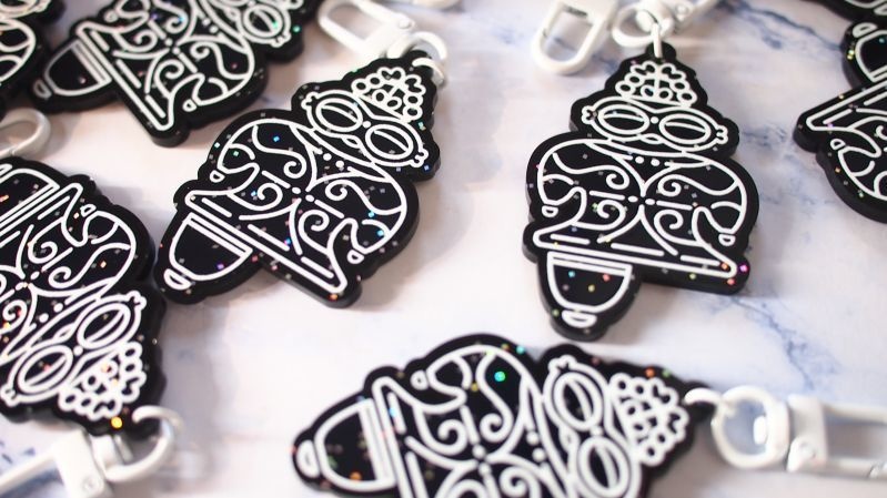 遮光器土偶アクリルキーホルダー