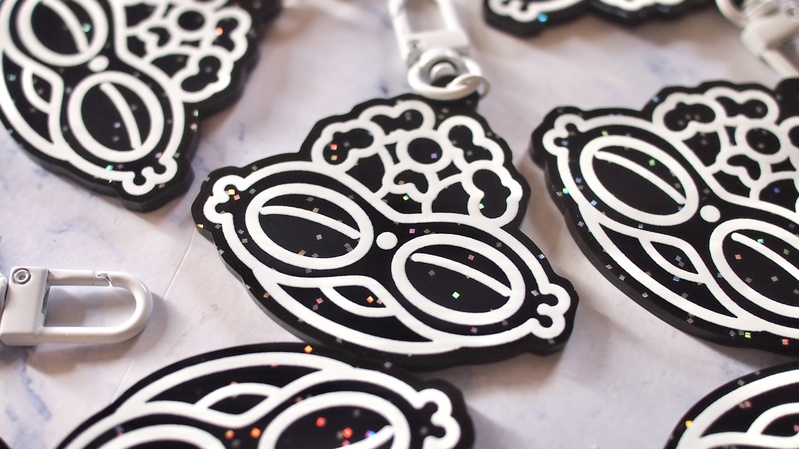 遮光器土偶アクリルキーホルダー