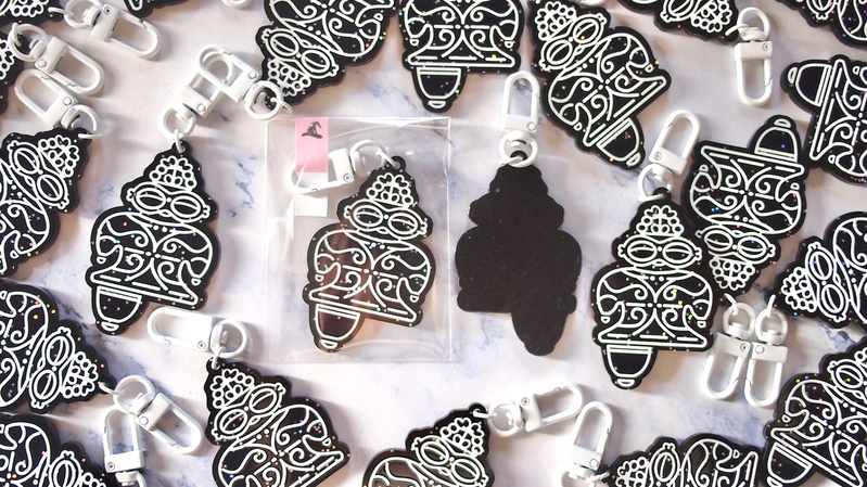 遮光器土偶アクリルキーホルダー