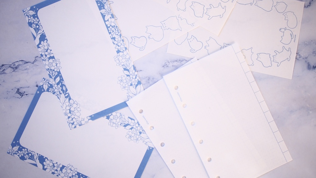 ミニ6手帳リフィルサイズ(穴あけなし) ワスレナグサ