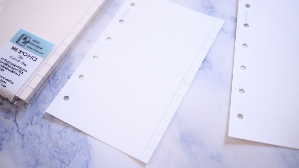 47keiMARK// ミニ6手帳リフィル M6 オベントバコブルー