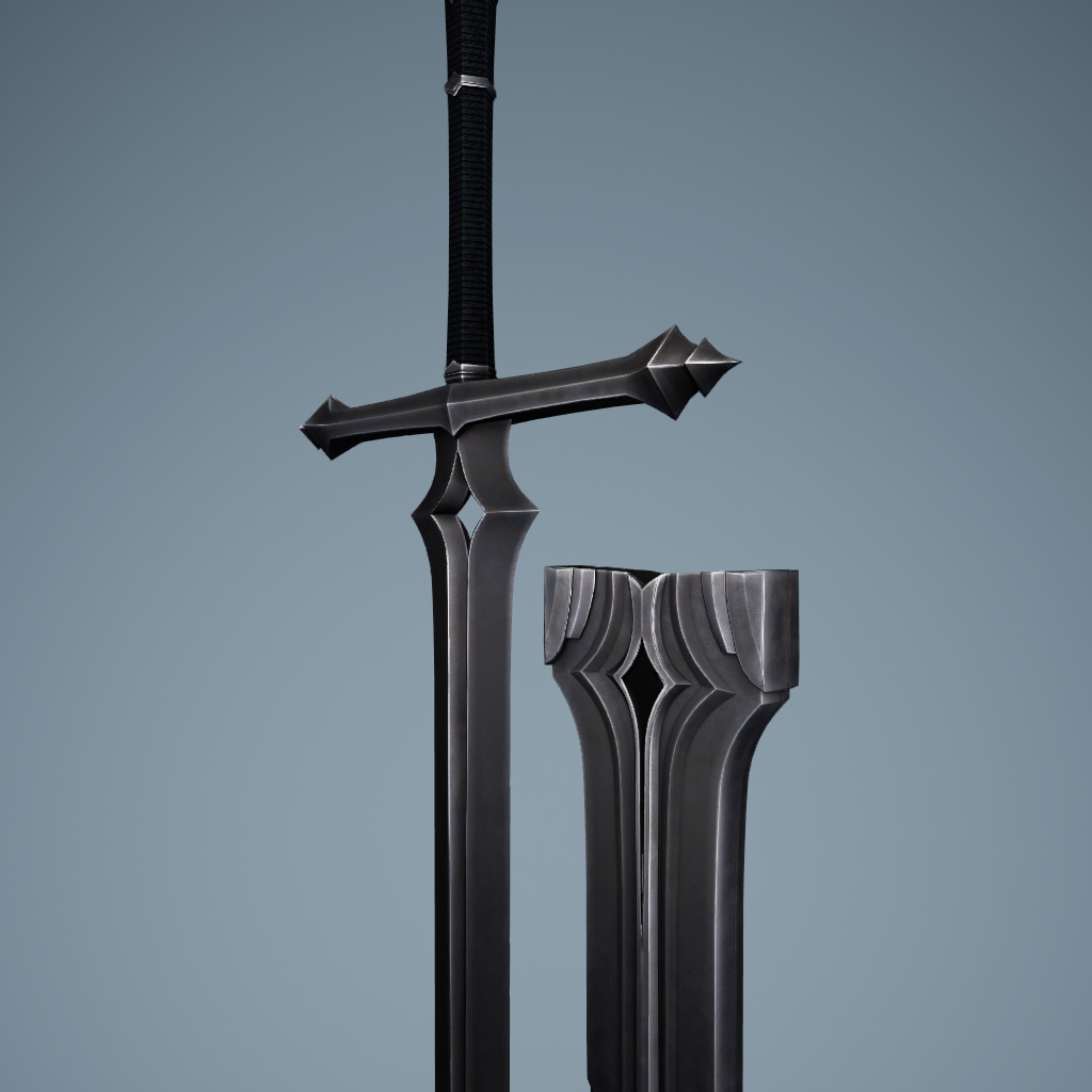 VRChat向けオリジナル3Dモデル「longsword&sheath」