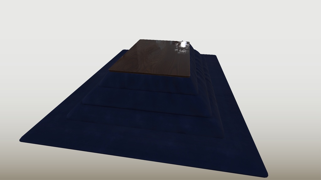 VRChat向けオリジナル3Dモデル「長こたつ」