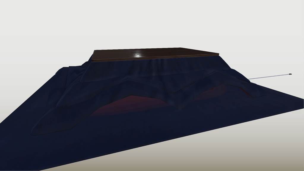 VRChat向けオリジナル3Dモデル「長こたつ」