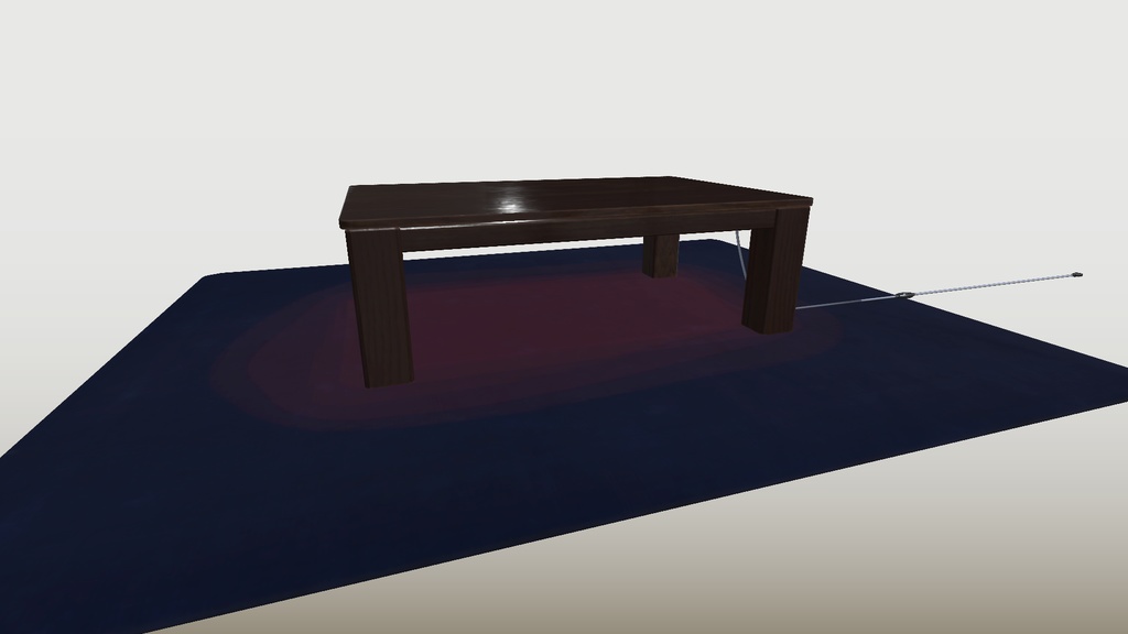 VRChat向けオリジナル3Dモデル「長こたつ」