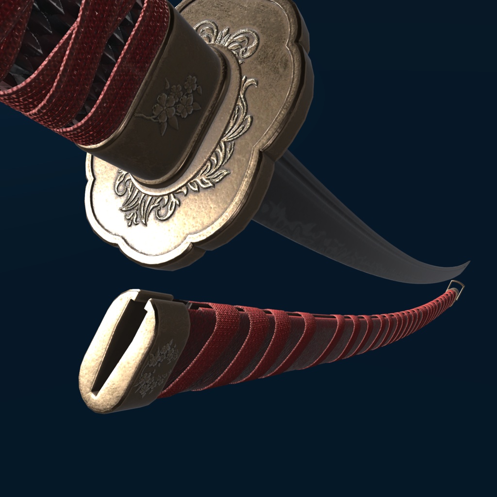 VRChat向けオリジナル3Dモデル「大太刀」