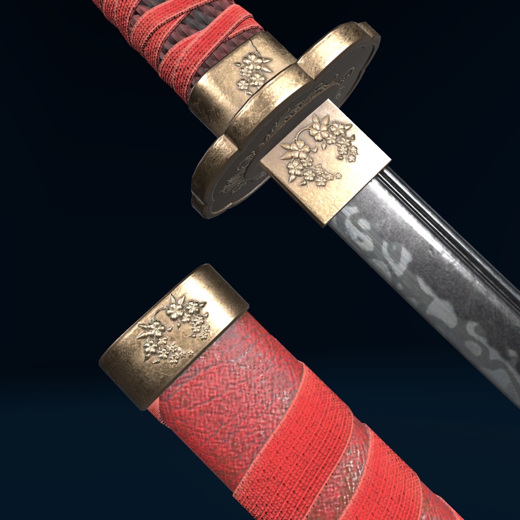 VRChat向けオリジナル3Dモデル「大太刀」