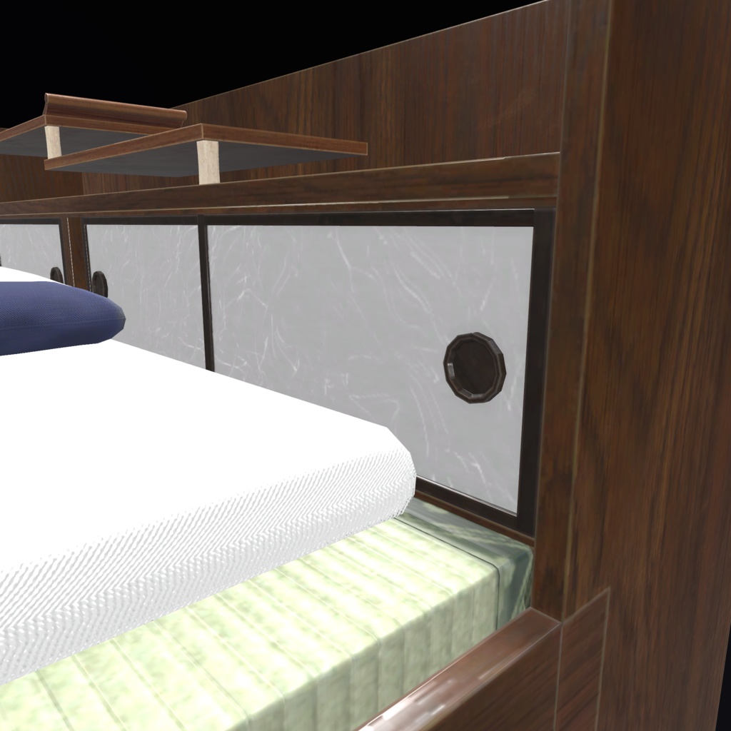 VRChat向けオリジナル3Dモデル「畳ベッド」