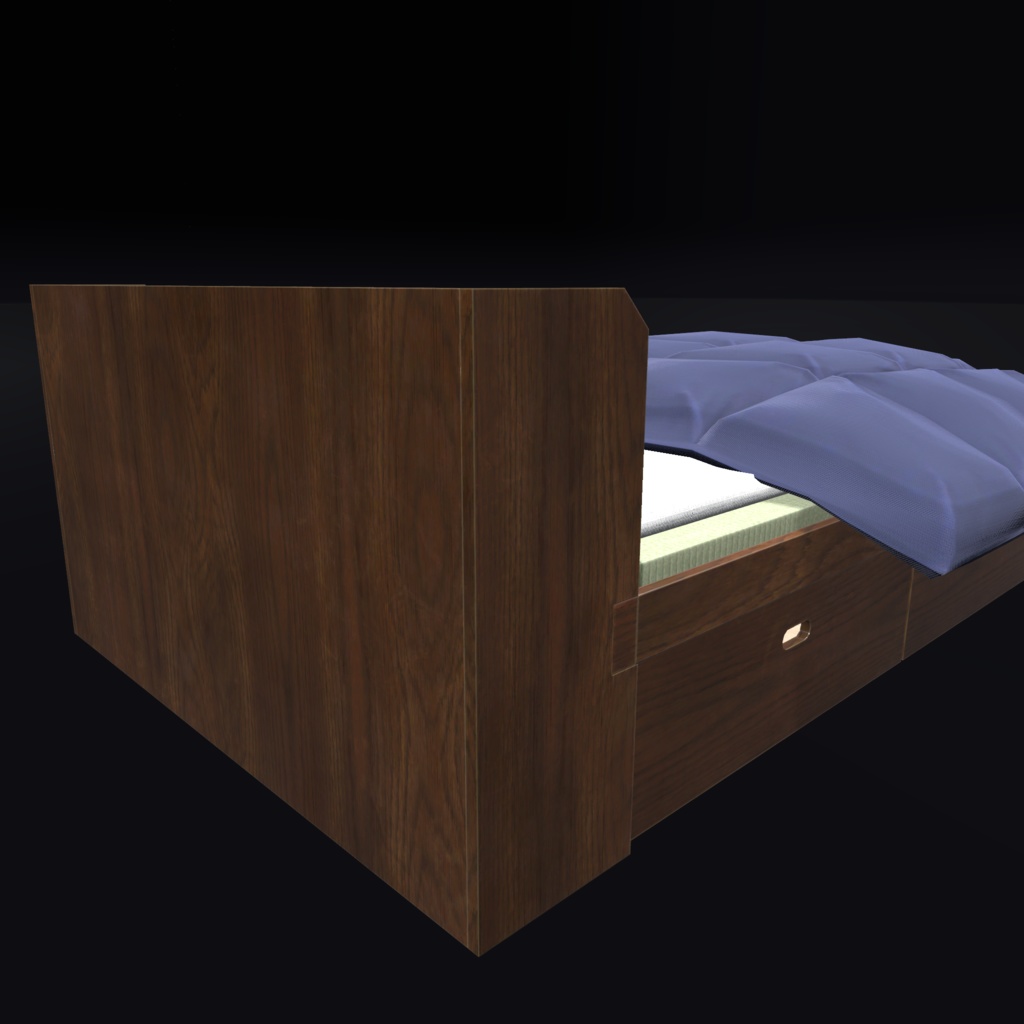 VRChat向けオリジナル3Dモデル「畳ベッド」