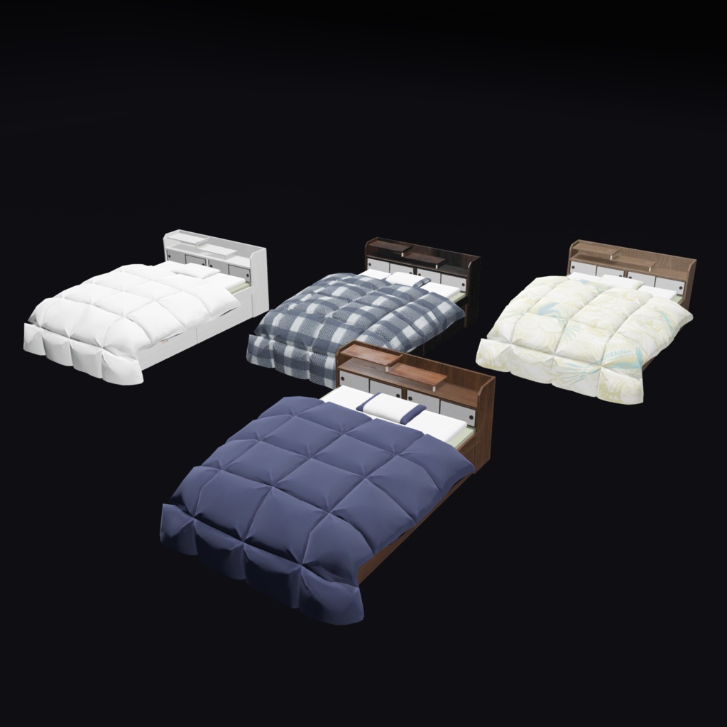 VRChat向けオリジナル3Dモデル「畳ベッド」