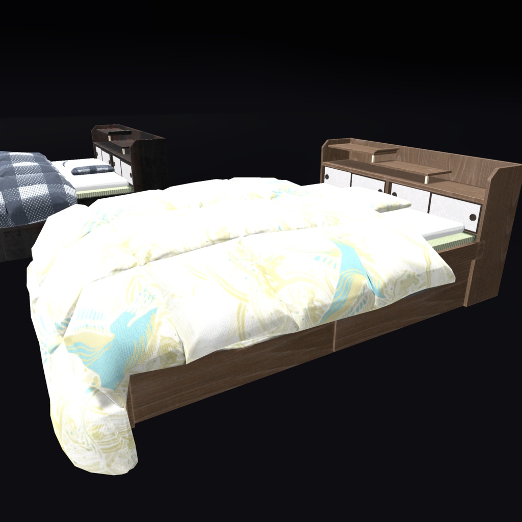 VRChat向けオリジナル3Dモデル「畳ベッド」