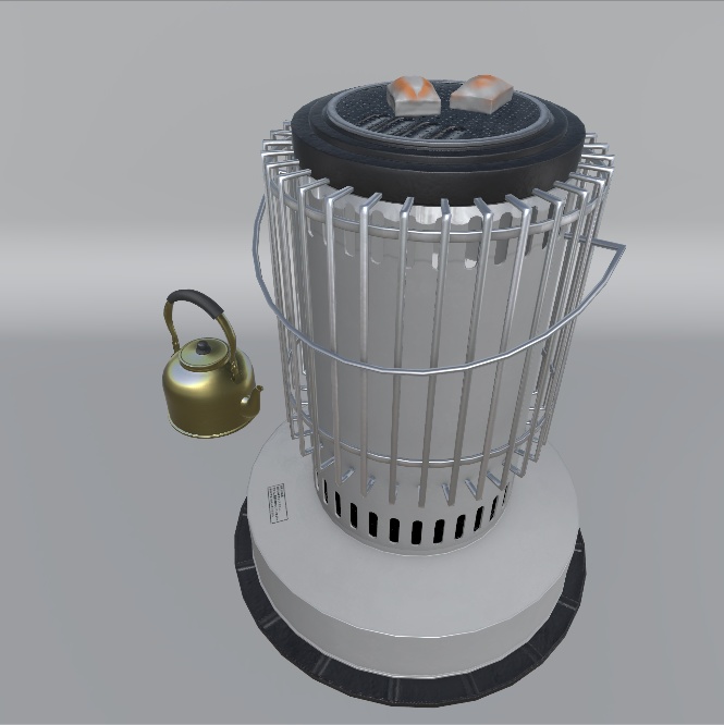 【対応終了】3Dモデル「石油ストーブ」