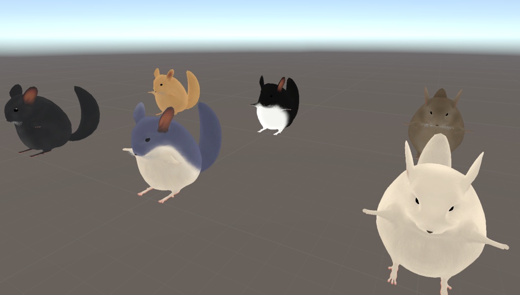 (投げ銭有)CC0:VRChat用アバター「チンチラ」