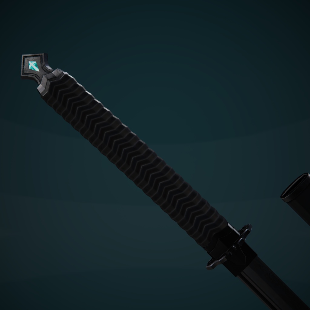 VRChat向けオリジナル3Dモデル「晶化刀」