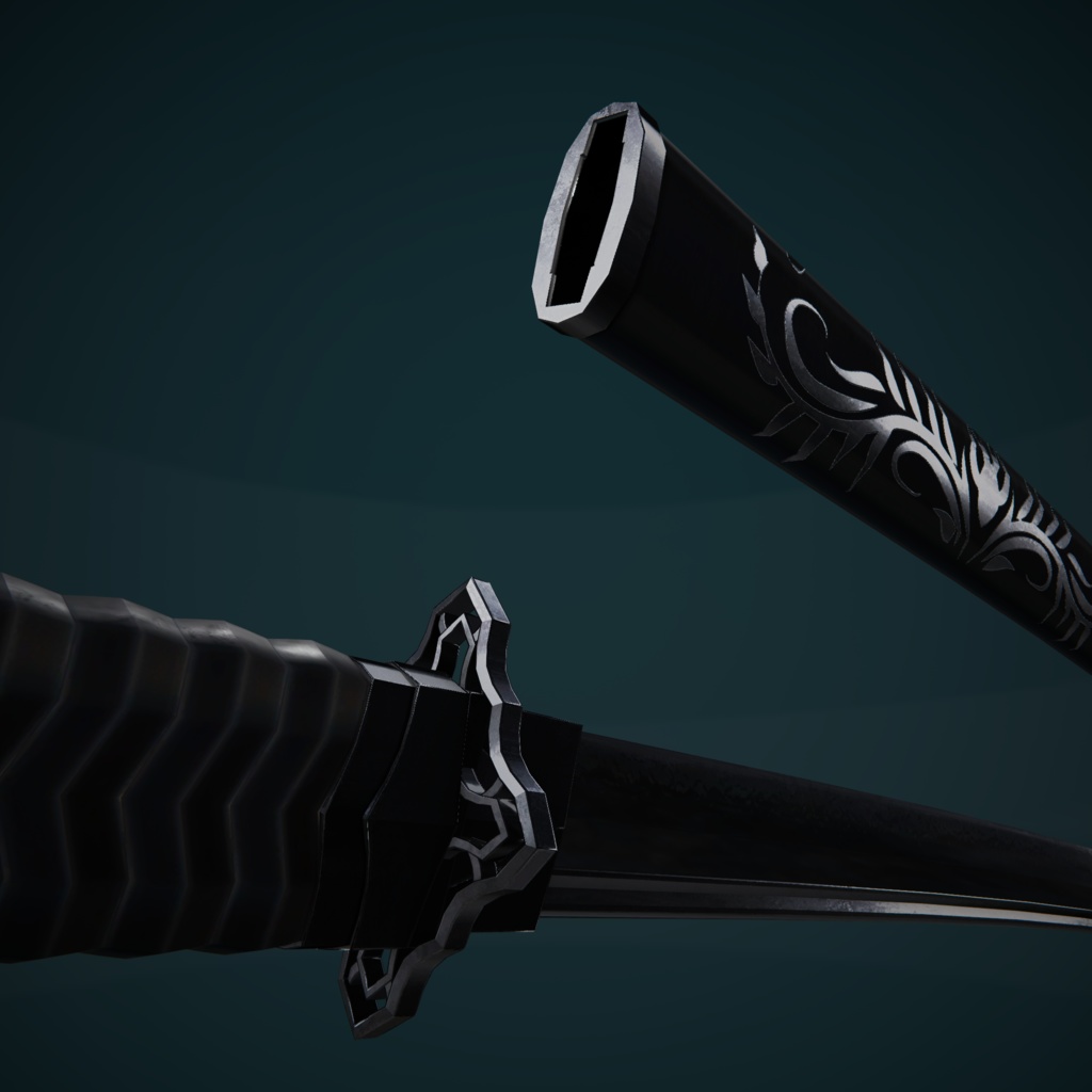 VRChat向けオリジナル3Dモデル「晶化刀」