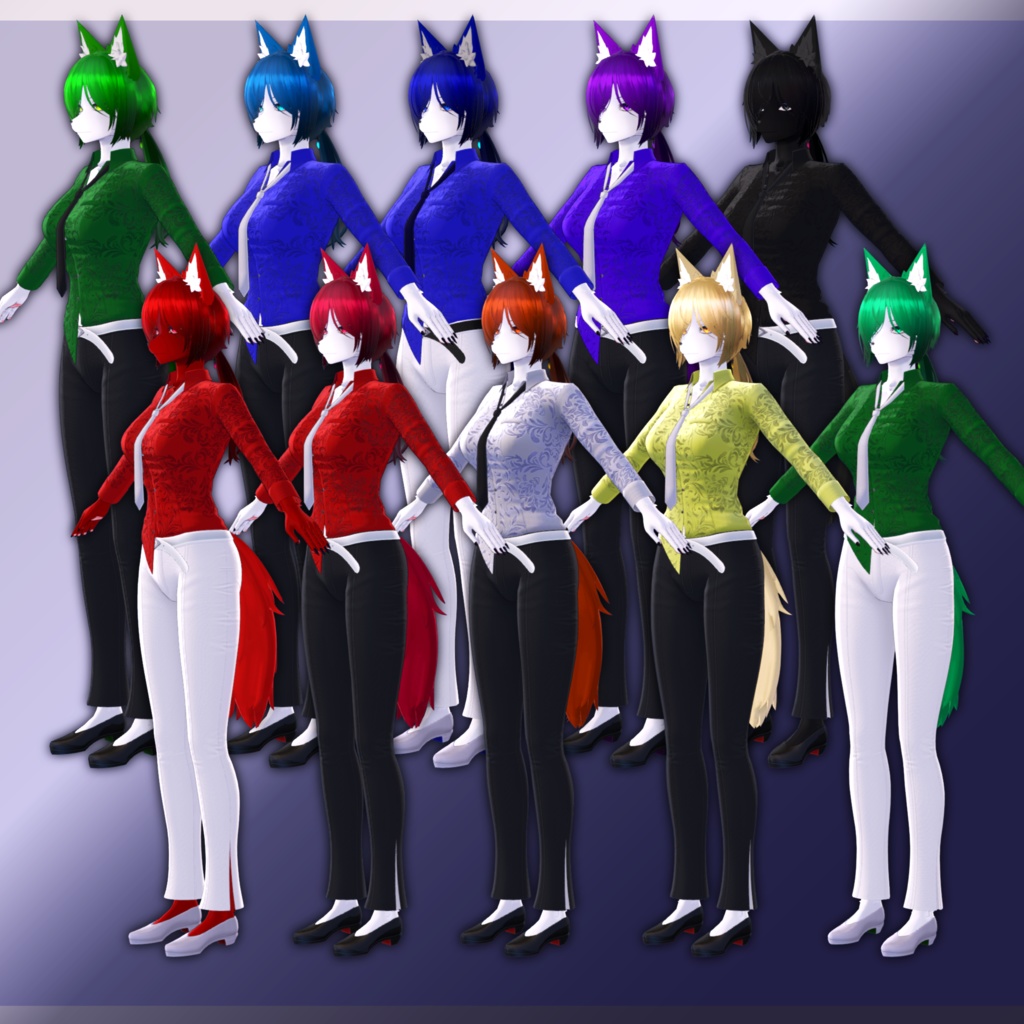 VRChat向けアバター「Wolvaregina(ウルヴァレジーナ)」