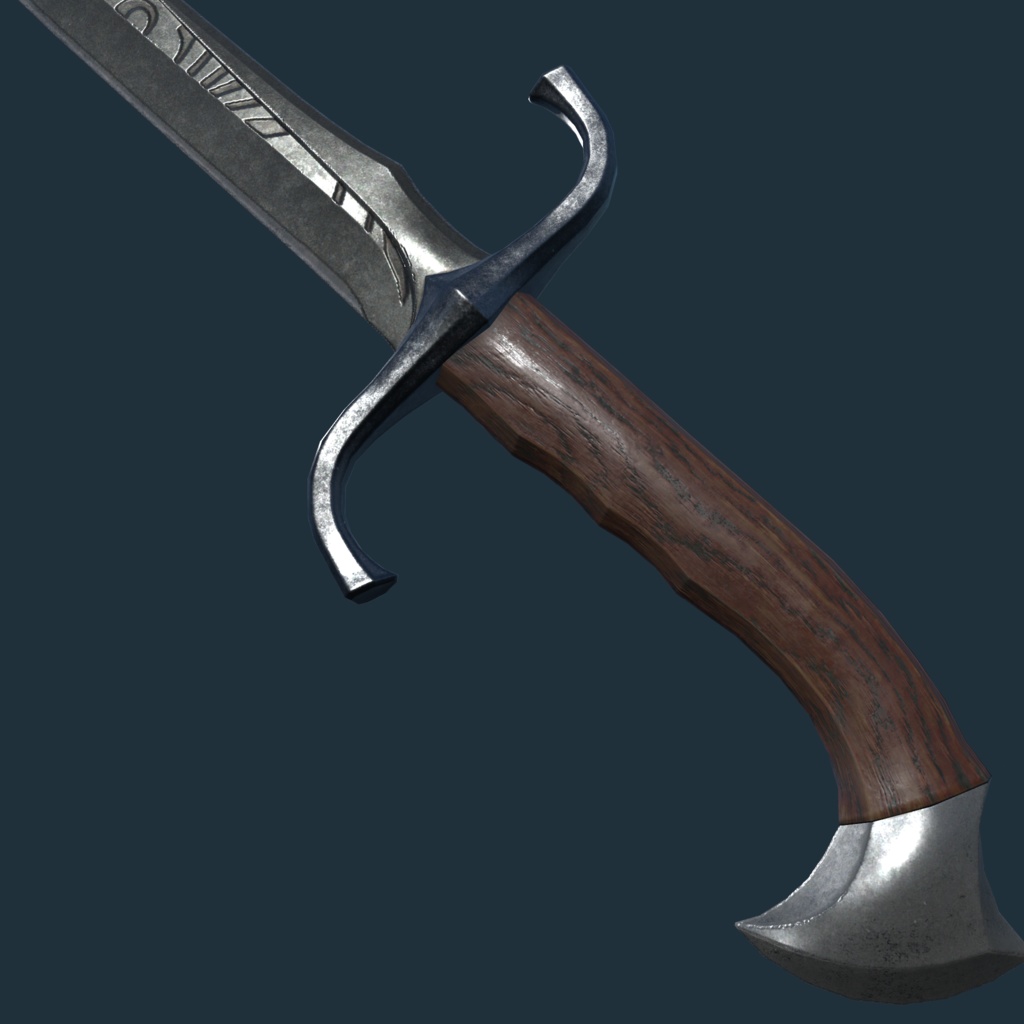 VRChat向けオリジナル3Dモデル「CurvedSword」