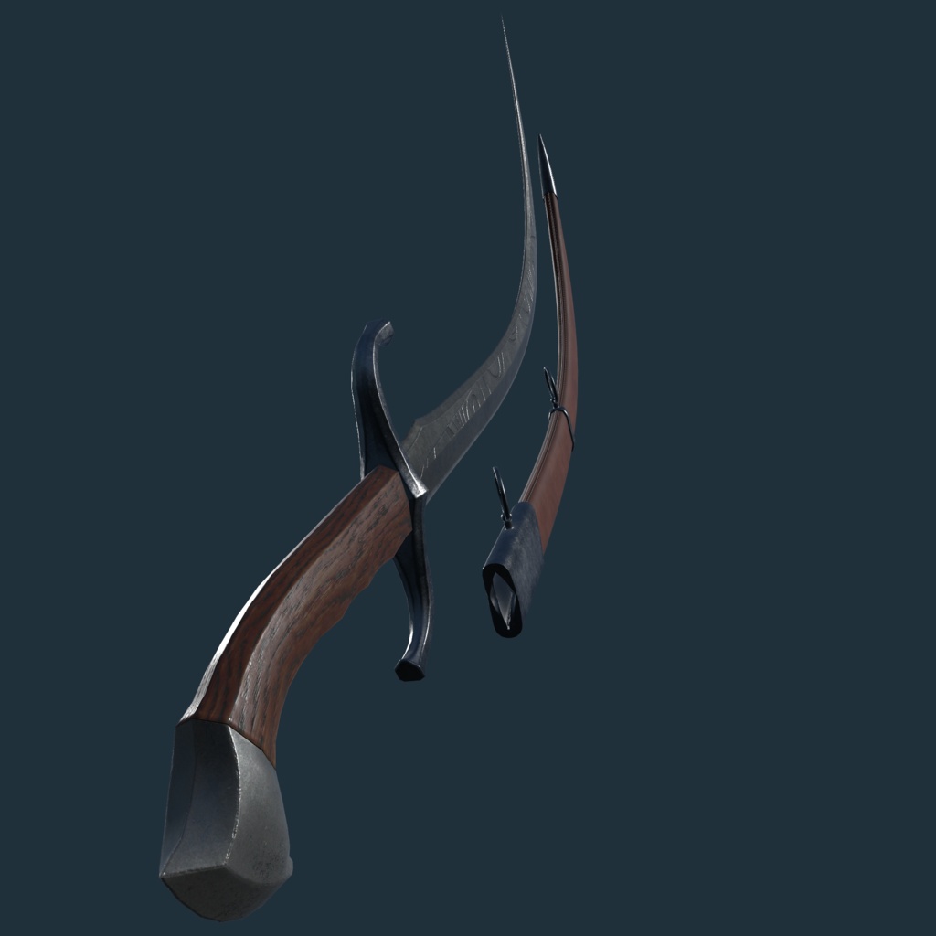 VRChat向けオリジナル3Dモデル「CurvedSword」