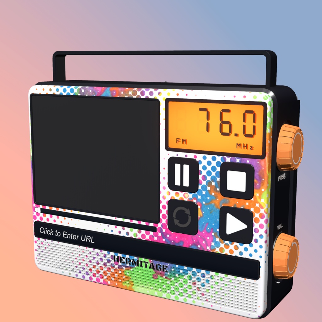 VRChat用動画プレイヤーギミック「RadioPlayer」