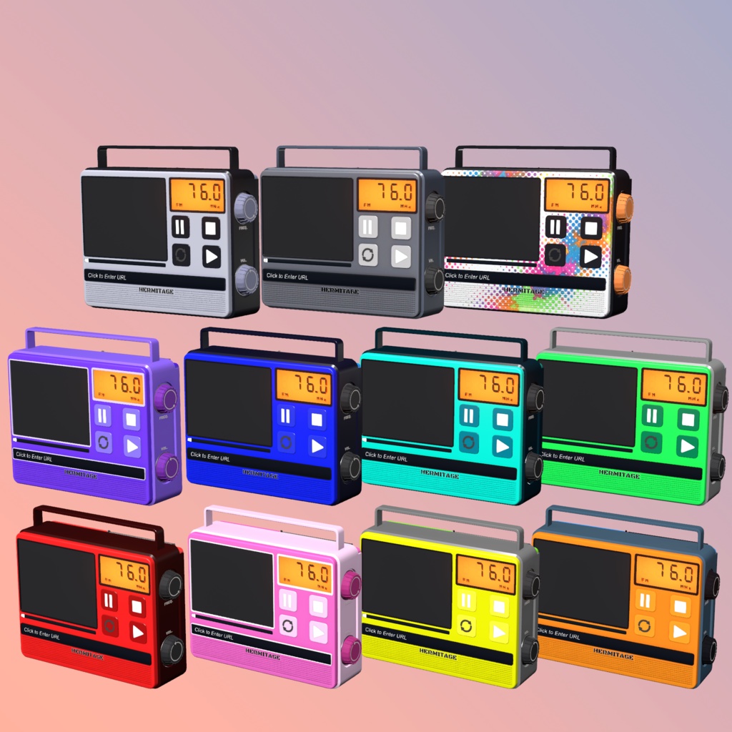 VRChat用動画プレイヤーギミック「RadioPlayer」