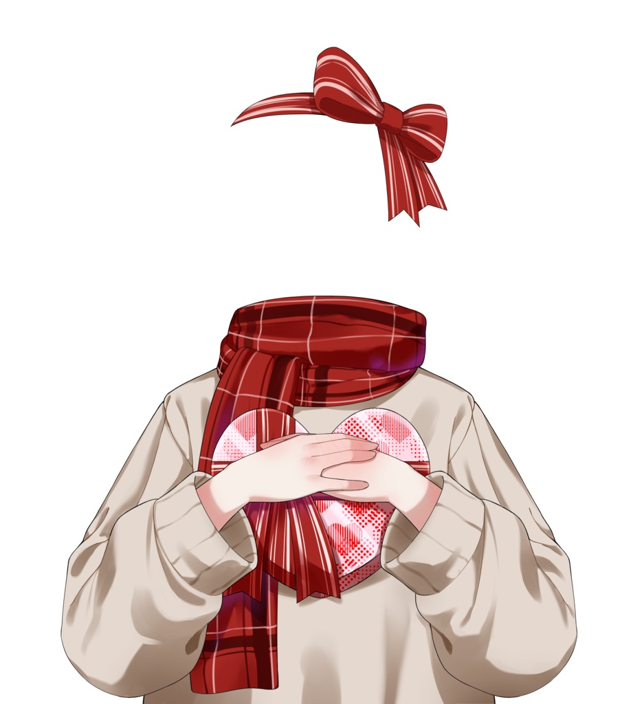 【VTuber衣装素材】バレンタインプレゼント服 / give the present cloth (Valentine's Day cloth)