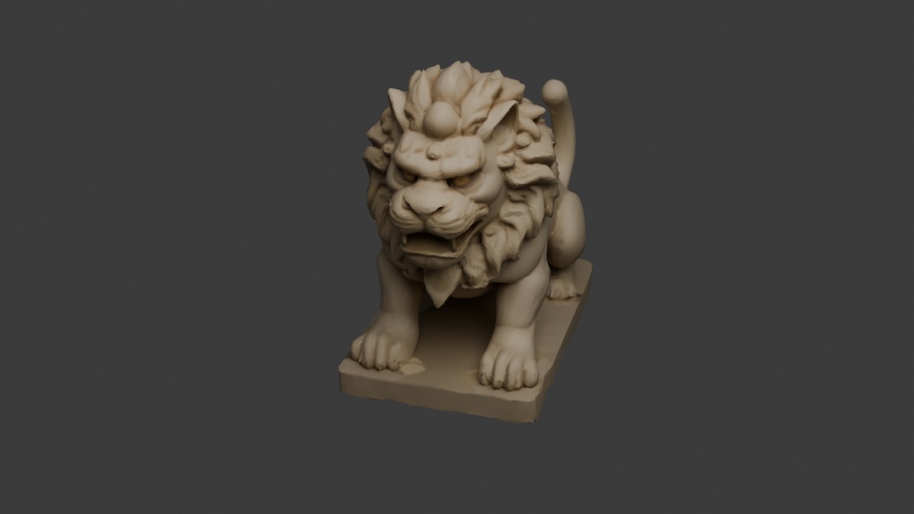 【Blender】 狛犬