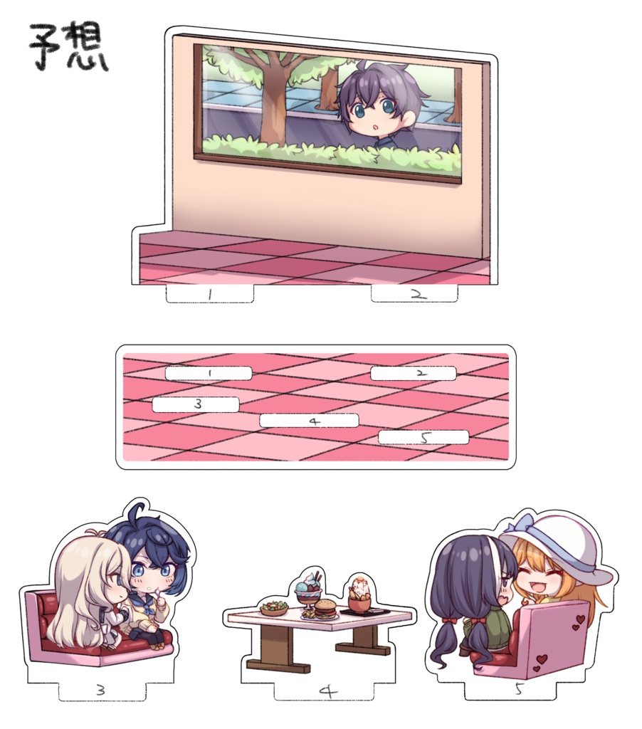 「ファミレスさん〜美食殿のひと休み〜」アクリルスタンド