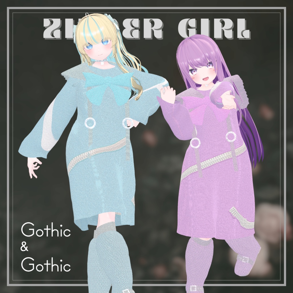 【15アバター対応】Zipper girl(Casual Dress)