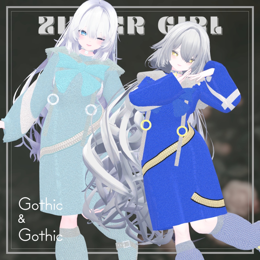 【15アバター対応】Zipper girl(Casual Dress)