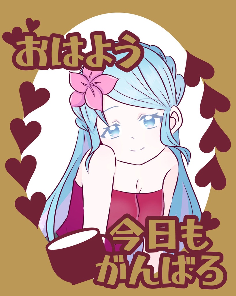 おしゃれなおはようVtuber用枠  フレーム
