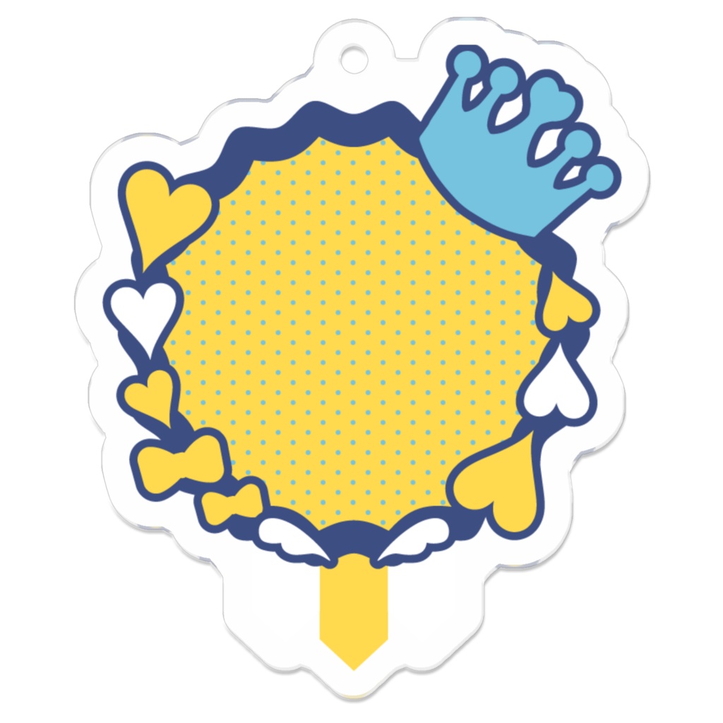 【推し活】黄色メインのアクリルキーホルダー【pixivFACTORY】