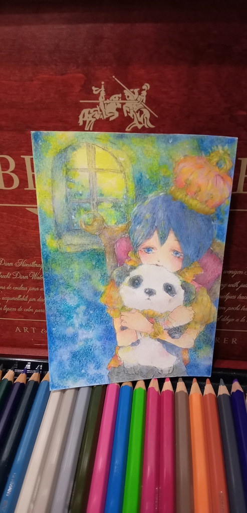 手描きイラスト（ハガキ）　ぼくのともだち