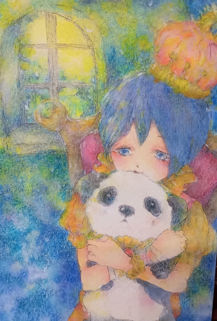 手描きイラスト(ハガキ) ぼくのともだち